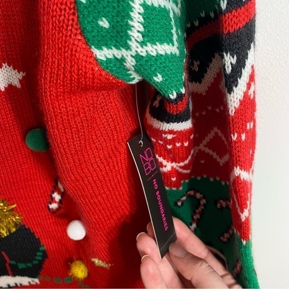 Ugly Christmas Sweater NEW Large Cat Red Green Fresh Out of Falalas Red Green - Picture 5 of 8